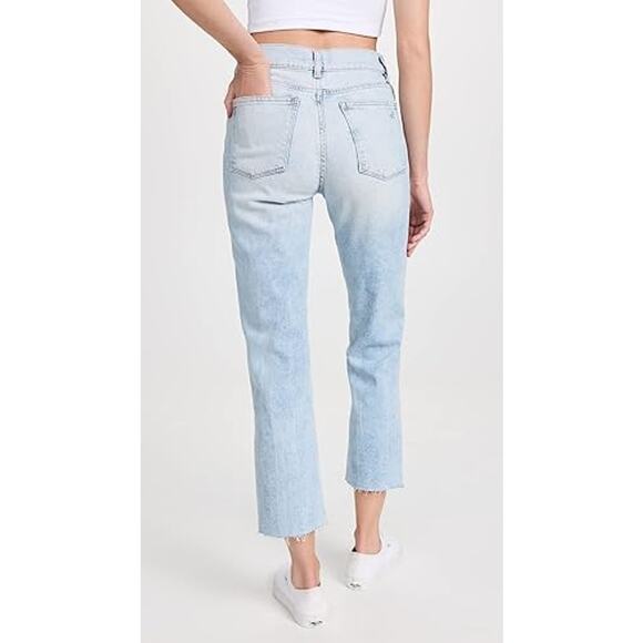 DL1961‎ Patti Jeans 20W Straight High Rise Vintage Ankle Distressed Seaglass - Picture 3 of 14